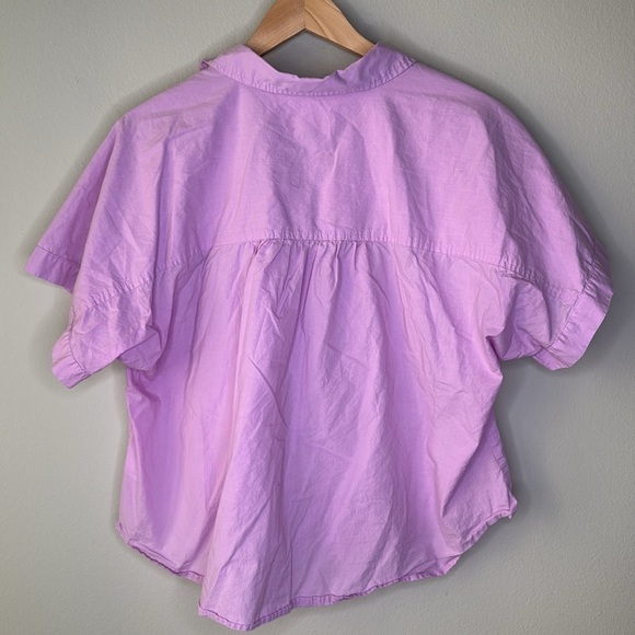 Universal Thread Short Sleeve Cropped Blouse in Lavender Women's Size XXL - Picture 7 of 9